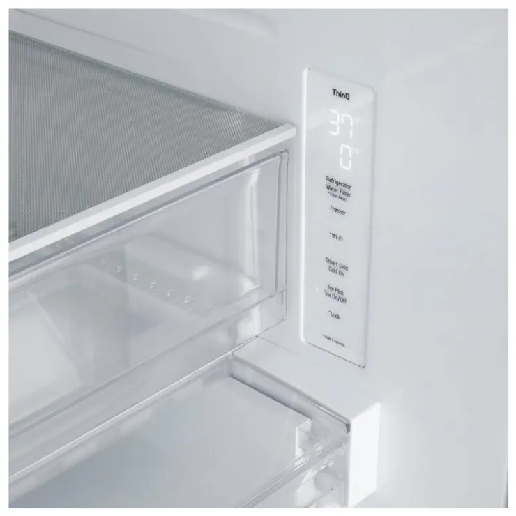 LG 25 Cu Ft 33 In Refrigerator Bottom Freezer, French door - LF25H6200S Stainless Steel Hot