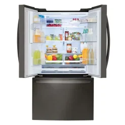 LG 28 Cu ft 36 In Refrigerator Bottom Freezer, French door - LRFS28XBD Black Stainless Outlet