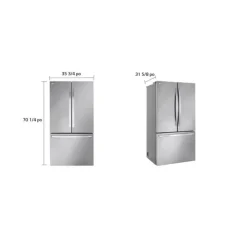 LG 27 Cu ft 36 In Refrigerator Bottom Freezer, French door - LRFLC2706S Stainless Steel Hot