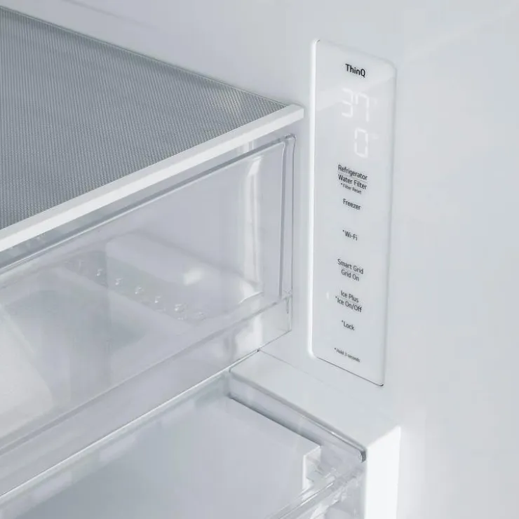 LG 20 Cu Ft 33 In Refrigerator Bottom Freezer, French door - LF20C6330S Stainless Steel Clearance