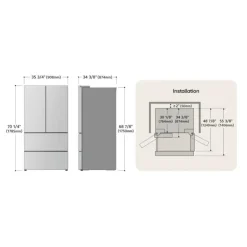 LG 30 Cu Ft 36 In Refrigerator Bottom Freezer, French door - LF30S8210S Stainless Steel Clearance