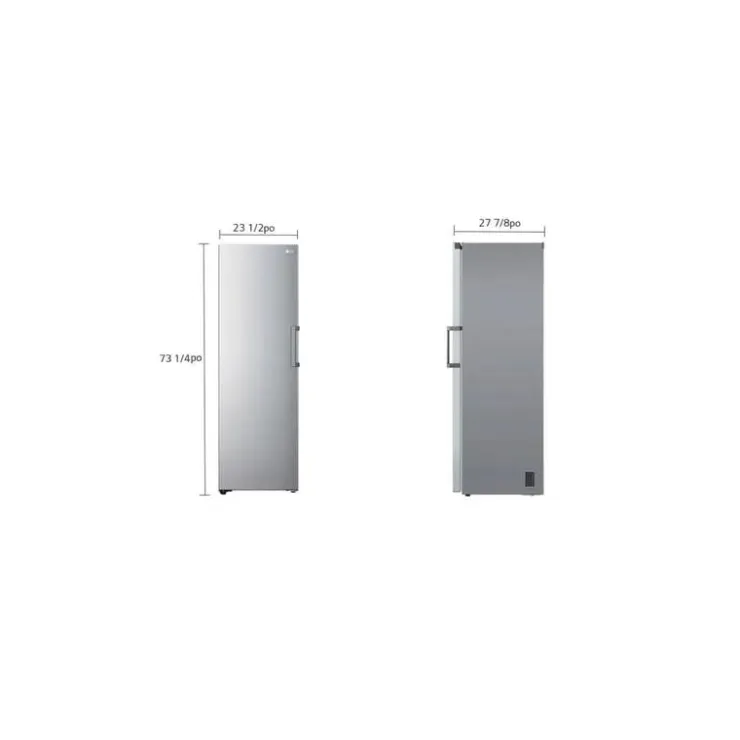 LG 11,4 Cu ft Freezer , Vertical, 24" - LROFC1104V Platinum Silver Hot