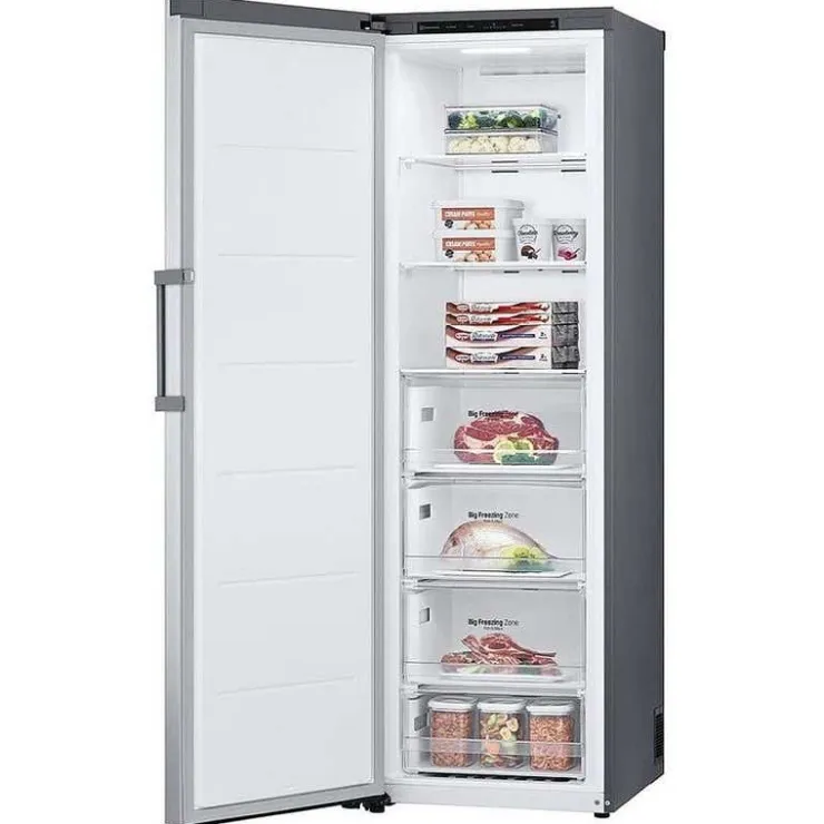 LG 11,4 Cu ft Freezer , Vertical, 24" - LROFC1104V Platinum Silver Hot