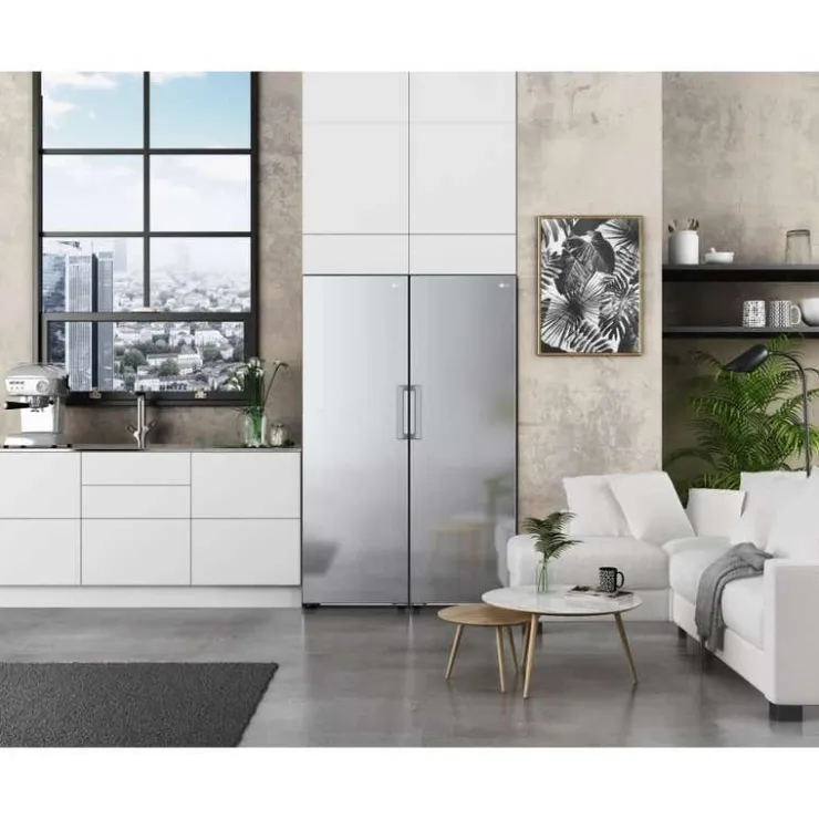 LG 11,4 Cu ft Freezer , Vertical, 24" - LROFC1104V Platinum Silver Hot