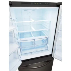 LG 21.8 Ft cu 30 in Refrigerator Bottom Freezer, French door - LRFNS2200D Black Stainless Steel Hot