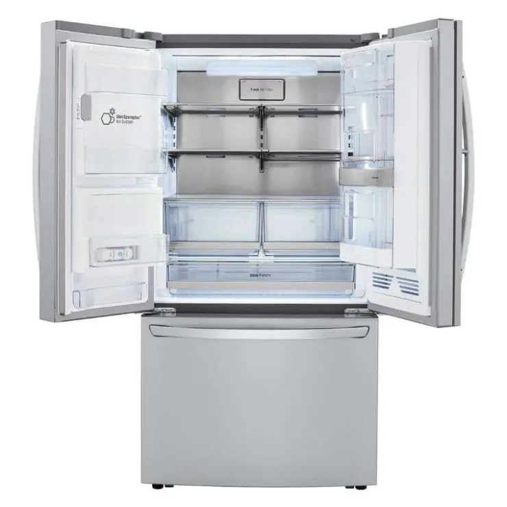 LG 36 in 30 Cu ft Refrigerator Bottom Freezer, French door - LRFDS3016S Stainless Steel New
