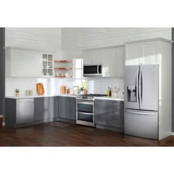 LG 36 in 30 Cu ft Refrigerator Bottom Freezer, French door - LRFDS3016S Stainless Steel New