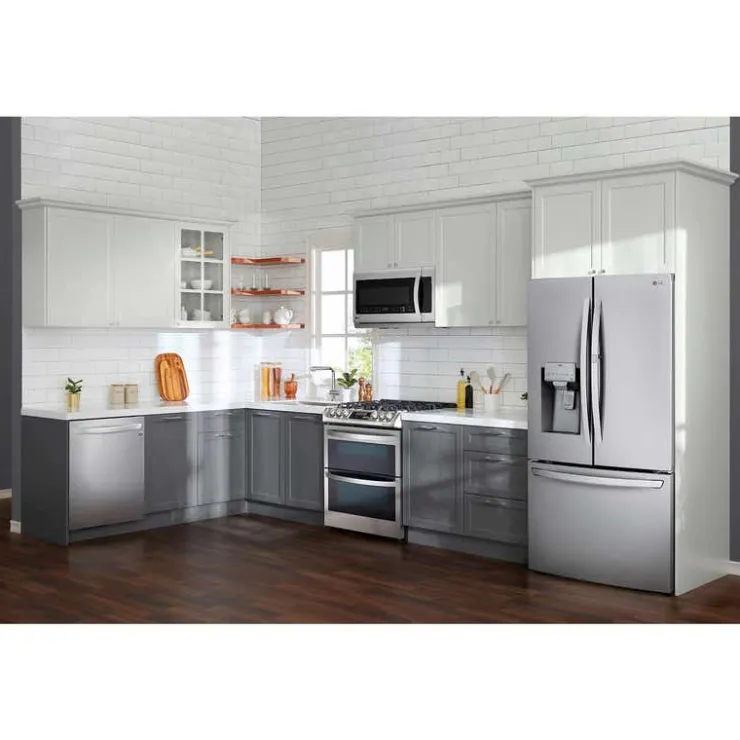 LG 36 in 30 Cu ft Refrigerator Bottom Freezer, French door - LRFDS3016S Stainless Steel New