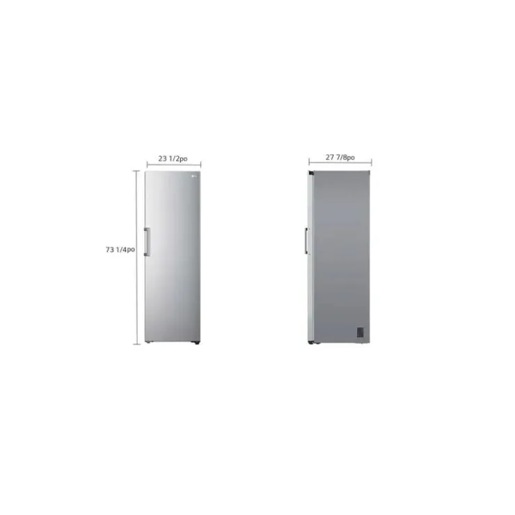 LG 24 in 13,6 Cu ft Refrigerator All refrigerator - LRONC1404V Platinum Silver