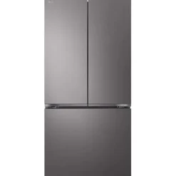 LG 33 in 25 cu ft Refrigerator Bottom Freezer, French door - LF25S6200D Black Stainless Sale
