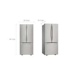 LG 30 in 22 Cu ft Refrigerator Bottom Freezer, French door - LRFNS2200S Stainless Steel New