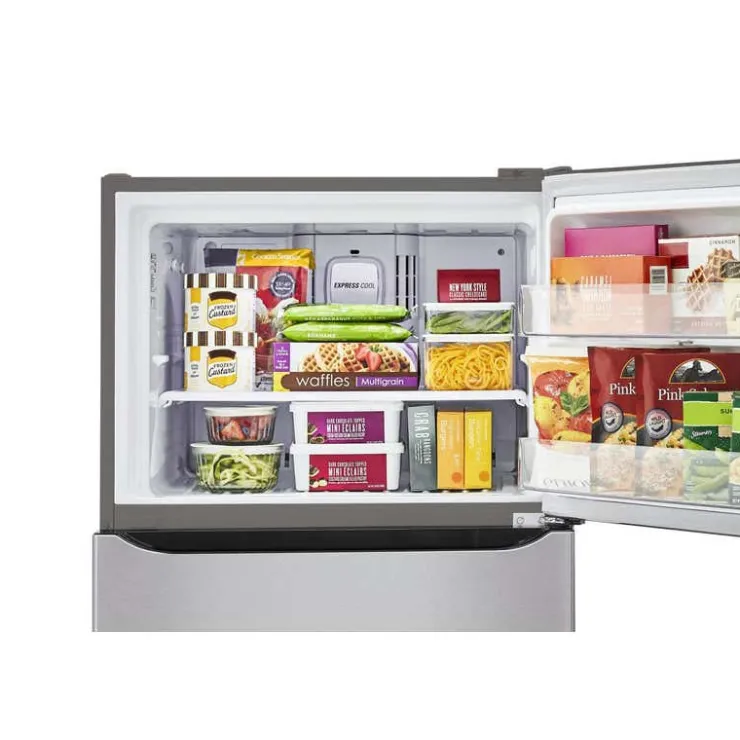 LG 30 in 20 cu ft Refrigerator Top Freezer - LTCS20020S Stainless Steel Outlet