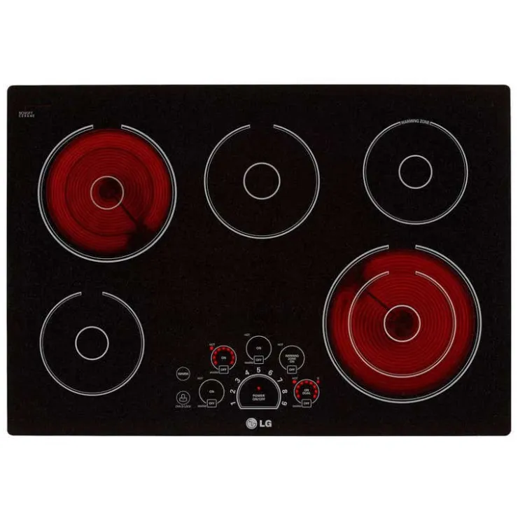 LG Cooktop Glass-Ceramic 30" Electric - LCE3010SB Black Online