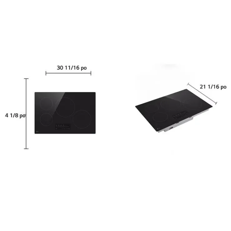 LG Cooktop Glass-Ceramic 31" - CBEW3013BE Black Outlet