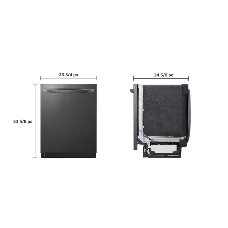 LG Dishwasher Built-In 24" 46dB - LDTS5552D Black Stainless Steel Clearance