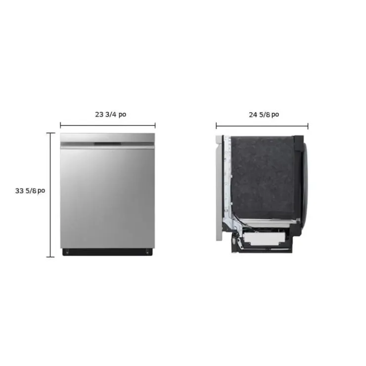 LG Dishwasher Built-In 24" 46dB - LDPH5554D Black Stainless Sale
