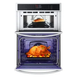 LG Double Wall Oven 30" Electric - WCEP6423F Stainless Steel Hot