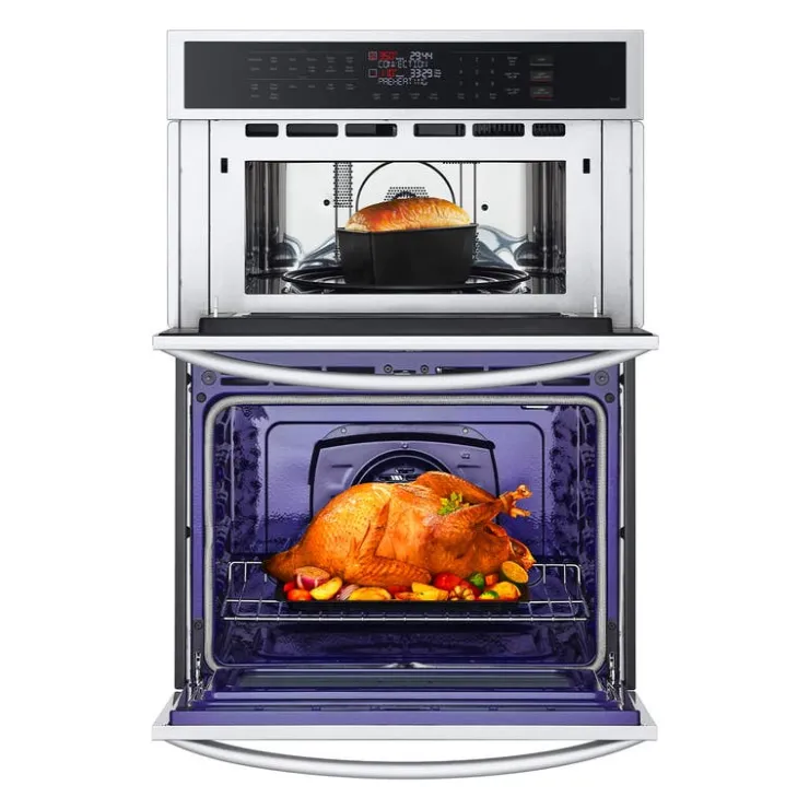 LG Double Wall Oven 30" Electric - WCEP6423F Stainless Steel Hot