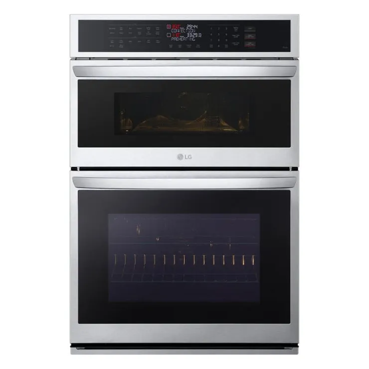 LG Double Wall Oven 30" Electric - WCEP6423F Stainless Steel Hot