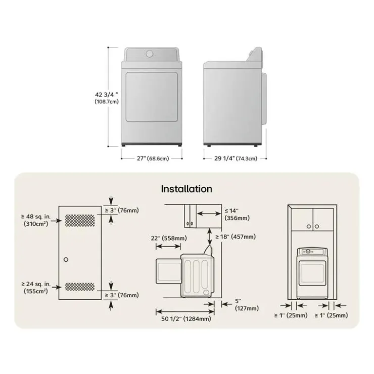 LG Dryer Front-Load 27" - DLE8400BE Black Discount
