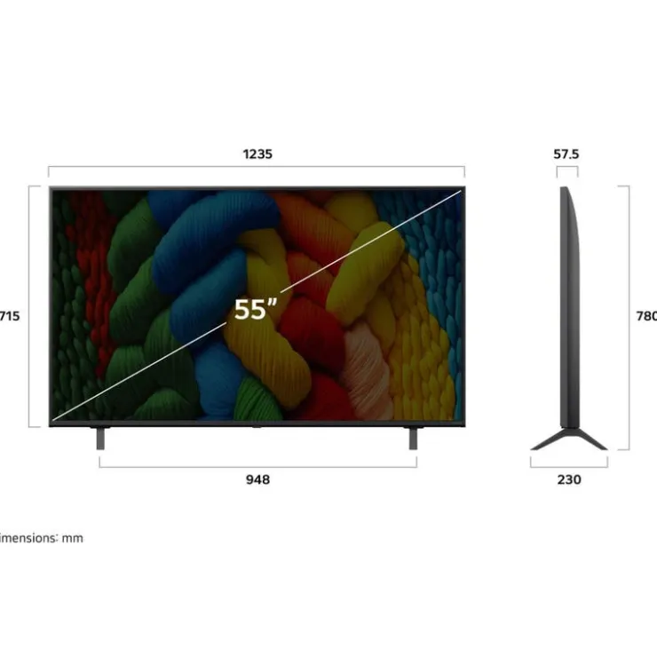 LG 55-inch Smart TV NANO UHD 4K - 55NANO80AUA New