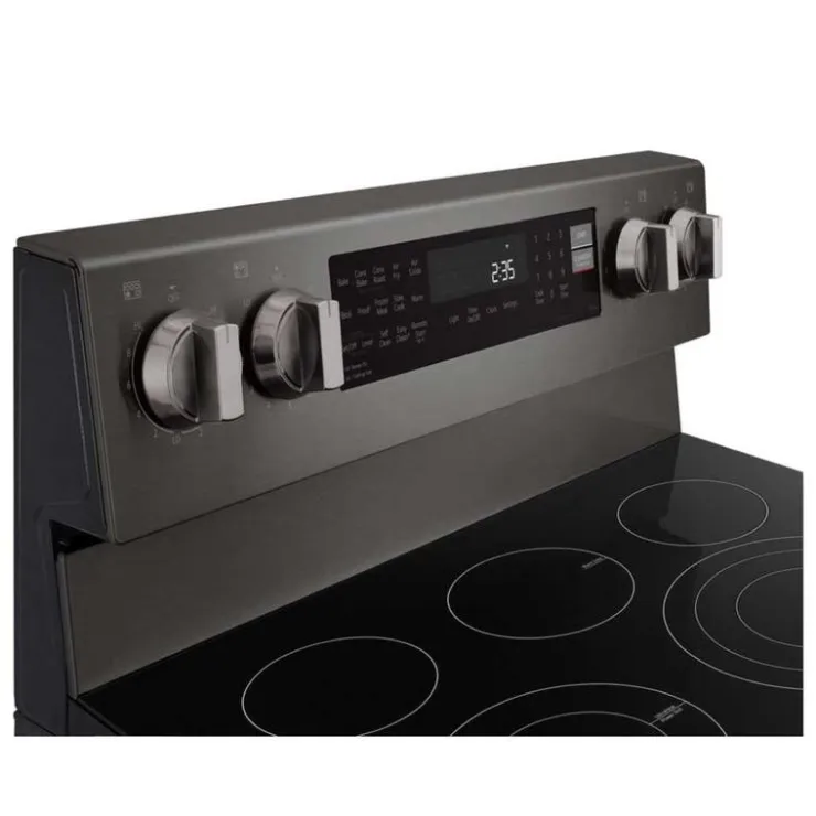 LG Range 30" Electric Glass-Ceramic - LREN6325ZE Black Stainless Discount