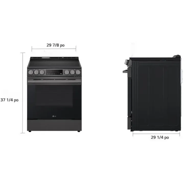 LG Range 30" Electric Glass-Ceramic - LSEL6333ZE Black Stainless Discount