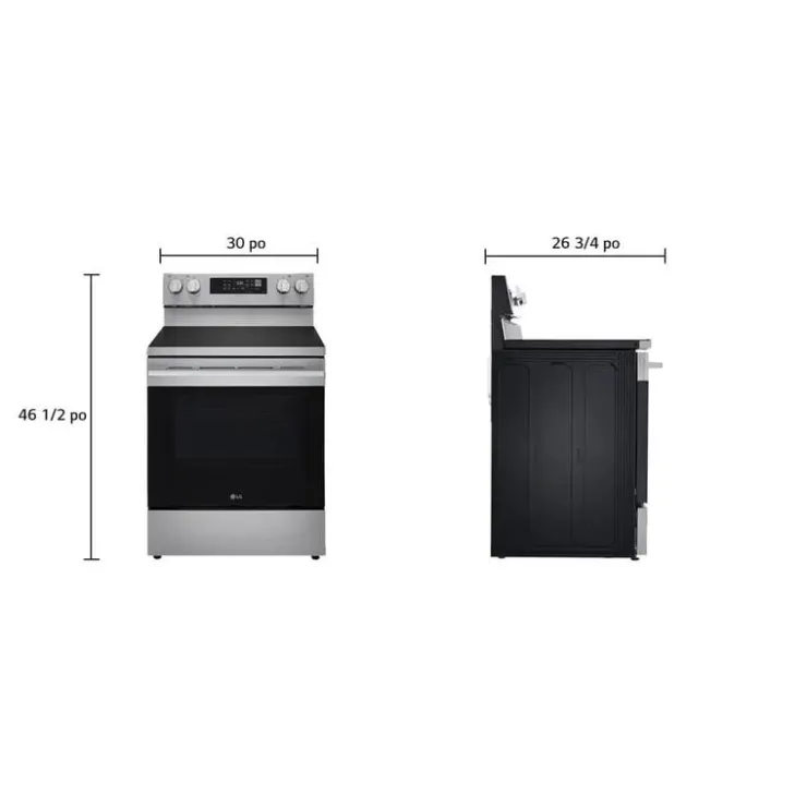 LG Range 30" Electric Glass-Ceramic - LREN6323YE Stainless Steel Discount