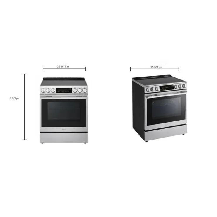LG Range 30" Electric Glass-Ceramic - LSEL6337XE Stainless Steel Outlet