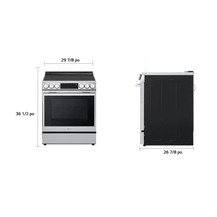LG Range 30" Electric Glass-Ceramic - LSEL6335XE Stainless Steel Hot