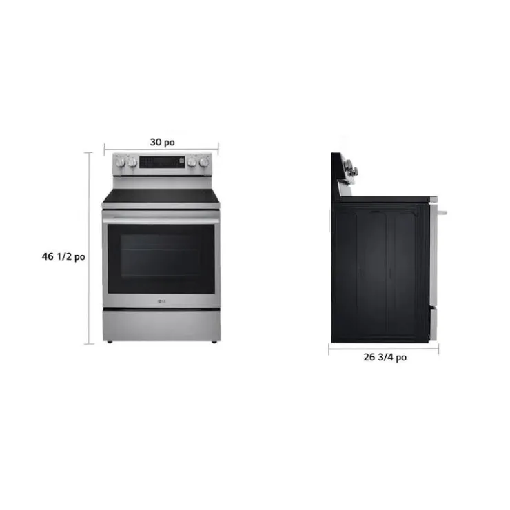 LG Range 30" Electric Glass-Ceramic - LREN6325XE Stainless Steel Outlet