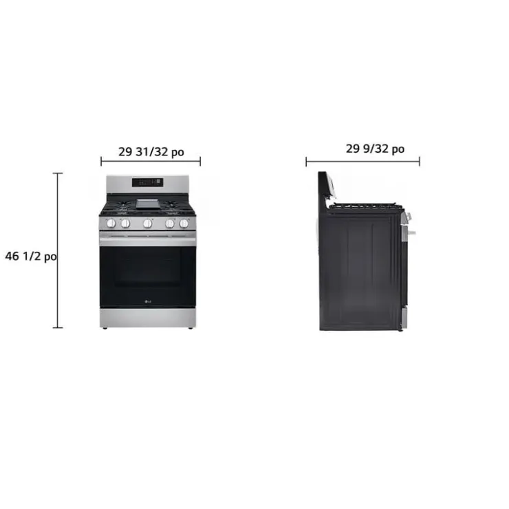 LG Range 30" Electric Gas - LRGN6323Y Stainless Steel Sale
