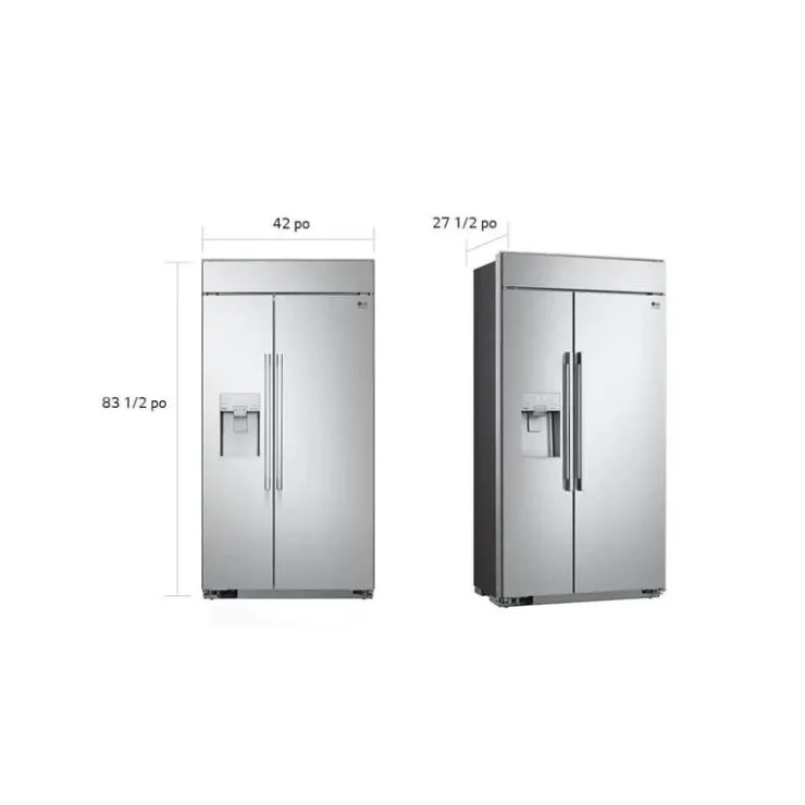 LG STUDIO 26 Cu Ft 42 In Refrigerator Side by side - SRSXB2622S Stainless Steel Clearance