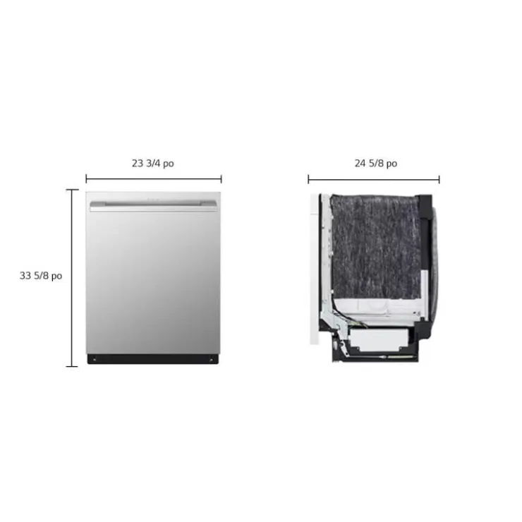 LG STUDIO Dishwasher Built-In 24" 40dB - SDWB24S3 Stainless Steel