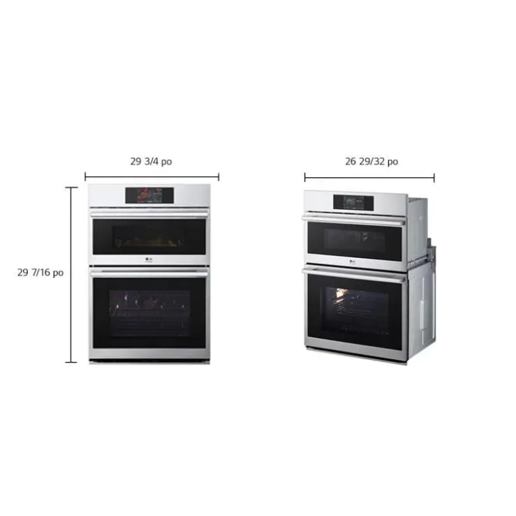 LG STUDIO Double Wall Oven 30" Electric - WCES6428F Stainless Steel Best
