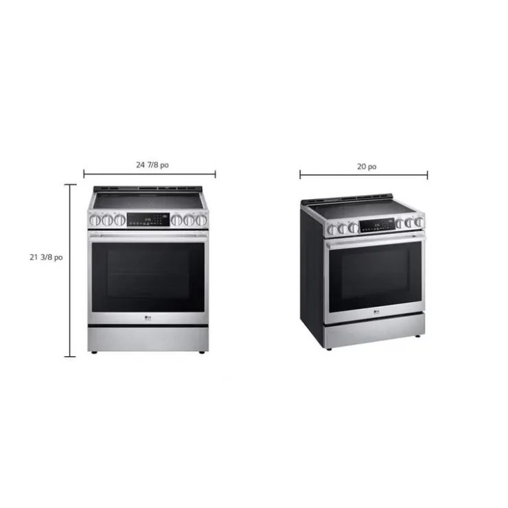 LG STUDIO Range 30" Electric Glass-Ceramic - LSES6338F Stainless Steel Hot