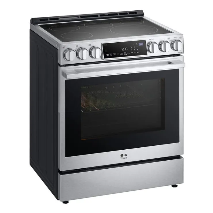 LG STUDIO Range 30" Electric Glass-Ceramic - LSES6338F Stainless Steel Hot