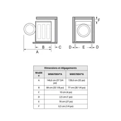 LG Washer & Dryer Kit, , Front-Load - WM5700-DLEX Graphite Steel Outlet