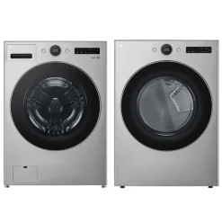 LG Washer & Dryer Kit, , Front-Load - WM5700-DLEX Graphite Steel Outlet