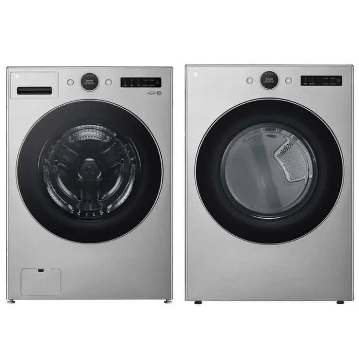 LG Washer & Dryer Kit, , Front-Load - WM5700-DLEX Graphite Steel Outlet