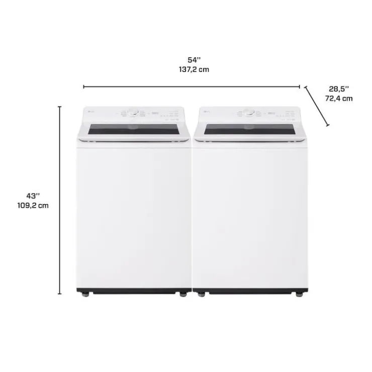 LG Washer & Dryer Kit, , Top-Load - WT-DLE8200 White Online