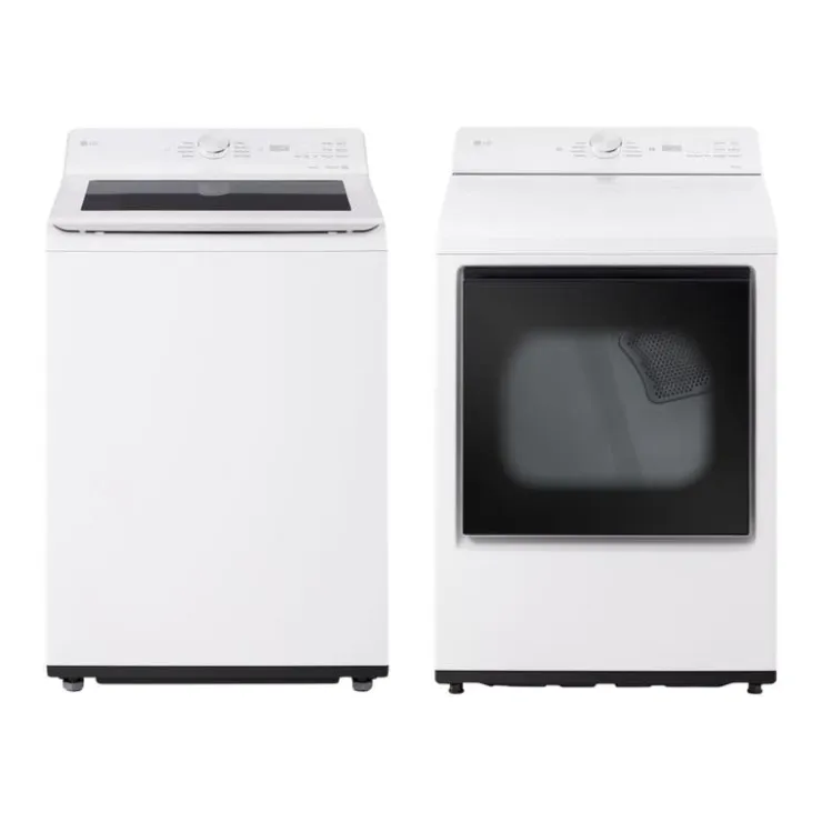 LG Washer & Dryer Kit, , Top-Load - WT8205-DLE White Discount
