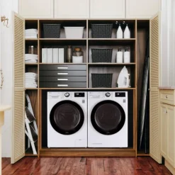 LG Washer & Dryer KIt, , Front-Load - WM-DLHC1455 White Discount
