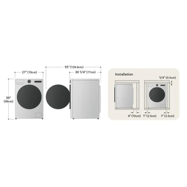 LG Washer Front-Load 27" - WM5500HVA Graphite Steel Sale