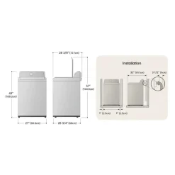 LG Washer Top-Load 27" - WT8405CB Black Sale