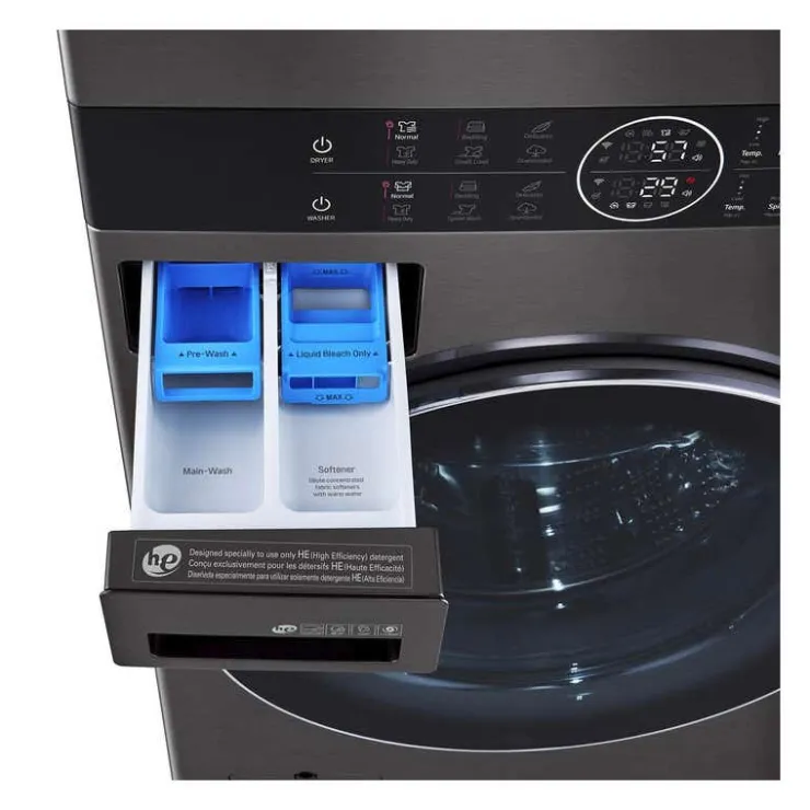 LG WashTower, , 27", Front-Load - WKEX200HBA Black steel Best