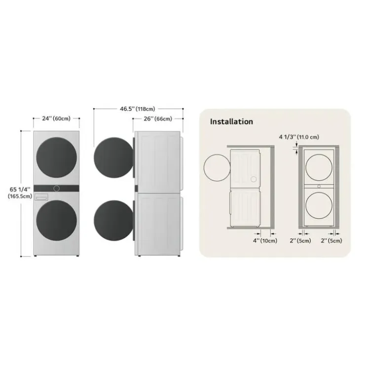 LG WashTower, , 24", Front-Load - WKHC152HWA White Outlet