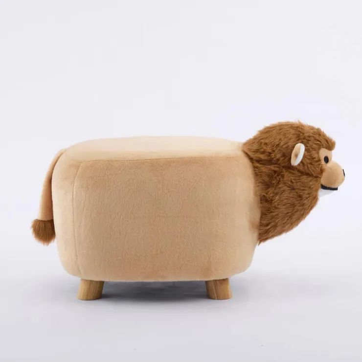 Lion-Shaped Kids Pouf – 13.8" x 23.64" x 14.15" Fawn Outlet