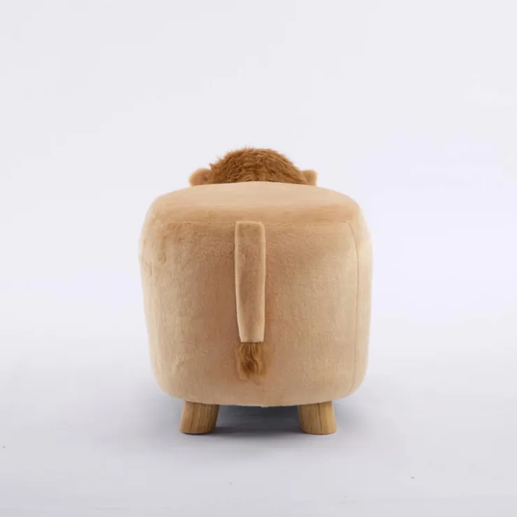 Lion-Shaped Kids Pouf – 13.8" x 23.64" x 14.15" Fawn Outlet