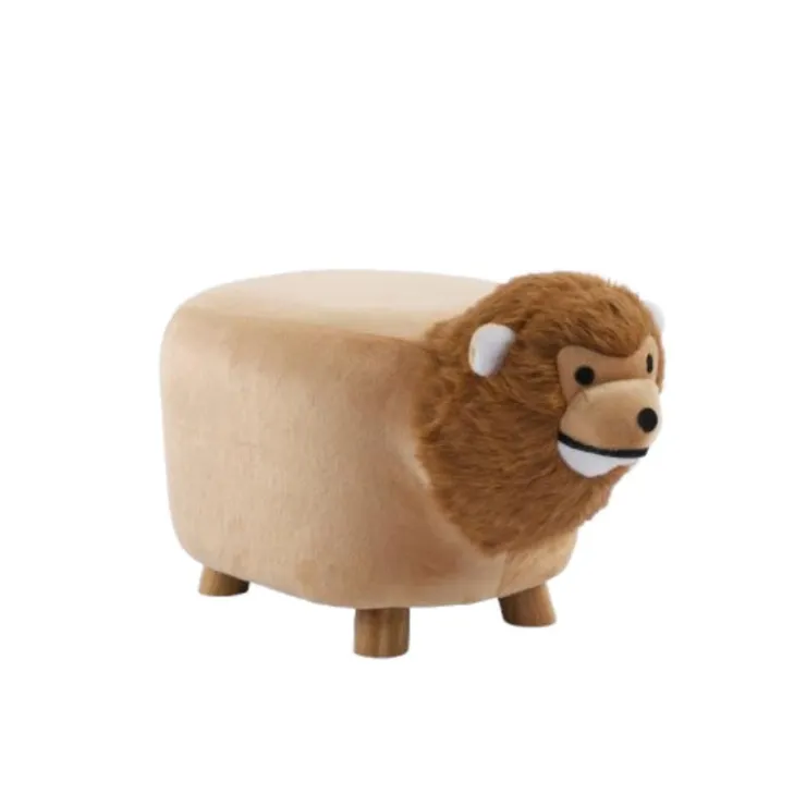 Lion-Shaped Kids Pouf – 13.8" x 23.64" x 14.15" Fawn Outlet